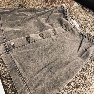 American Apparel Denim Button Front A-Line Skirt